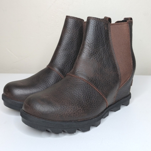 NWOB SOREL Joan of Arctic Wedge II Chelsea Bootie Size 8.5 in Quarry - Picture 1 of 8